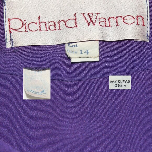Richard Warren made in USA Purple Dress Size 14 - Picture 7 of 8